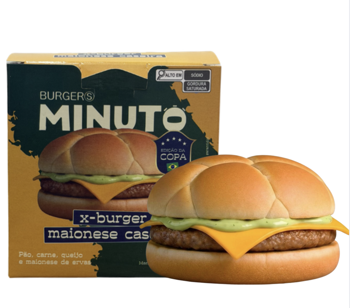 X-Burger com maionese de ervas caseira, novo sabor da Minuto Burgers
